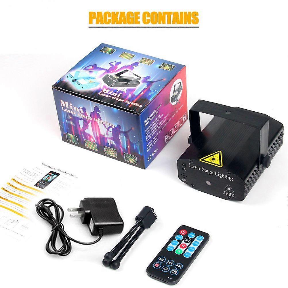 Starry sky stage light voice-controlled colorful rotating light pattern KTV bar projection beam light