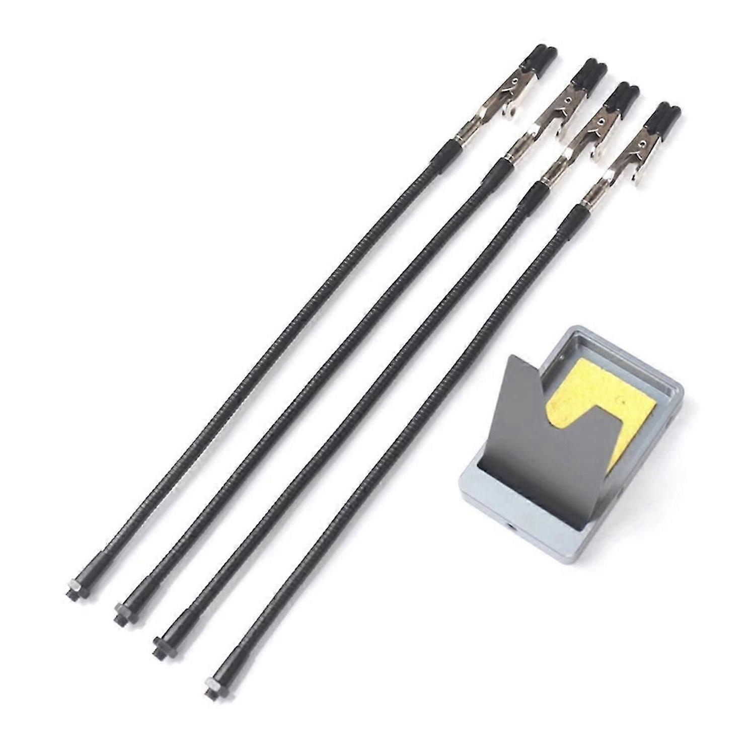 Universal Third Helping Hands Soldering Aid Tool PCB Board Holder with 4pcs Metal Flexible Arms for