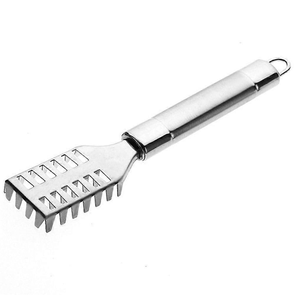 Stainless steel fish scaler, fish scale brush, fish scale cleaner, fish scale scraper, rectangular head, fish scale brush for kitchen