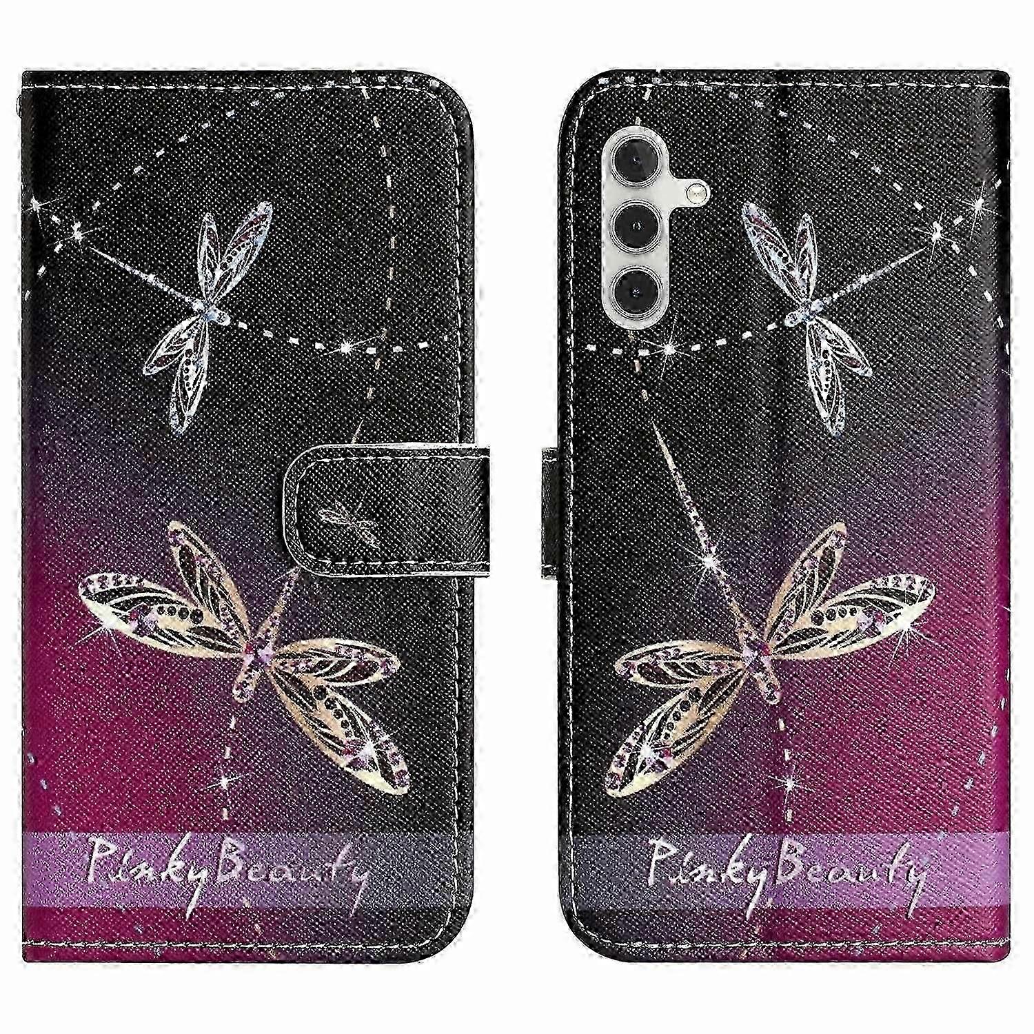 Exquisite Fit For Samsung Galaxy A26 5G Case Pattern Print PU Leather Wallet Phone Cover Cross Texture - Flower an