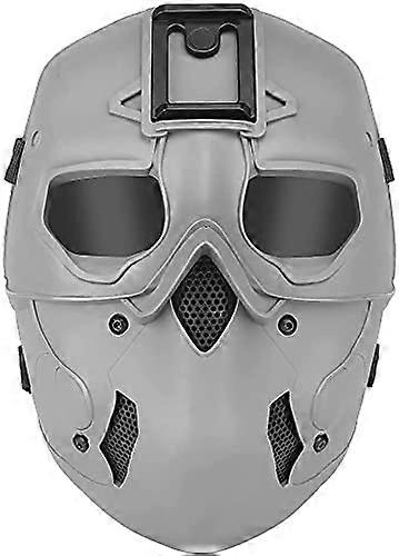 Airsoft Paintball Tactical Face Mask with Night Vision Goggles Adapter, Adjustable Size, Durable Material