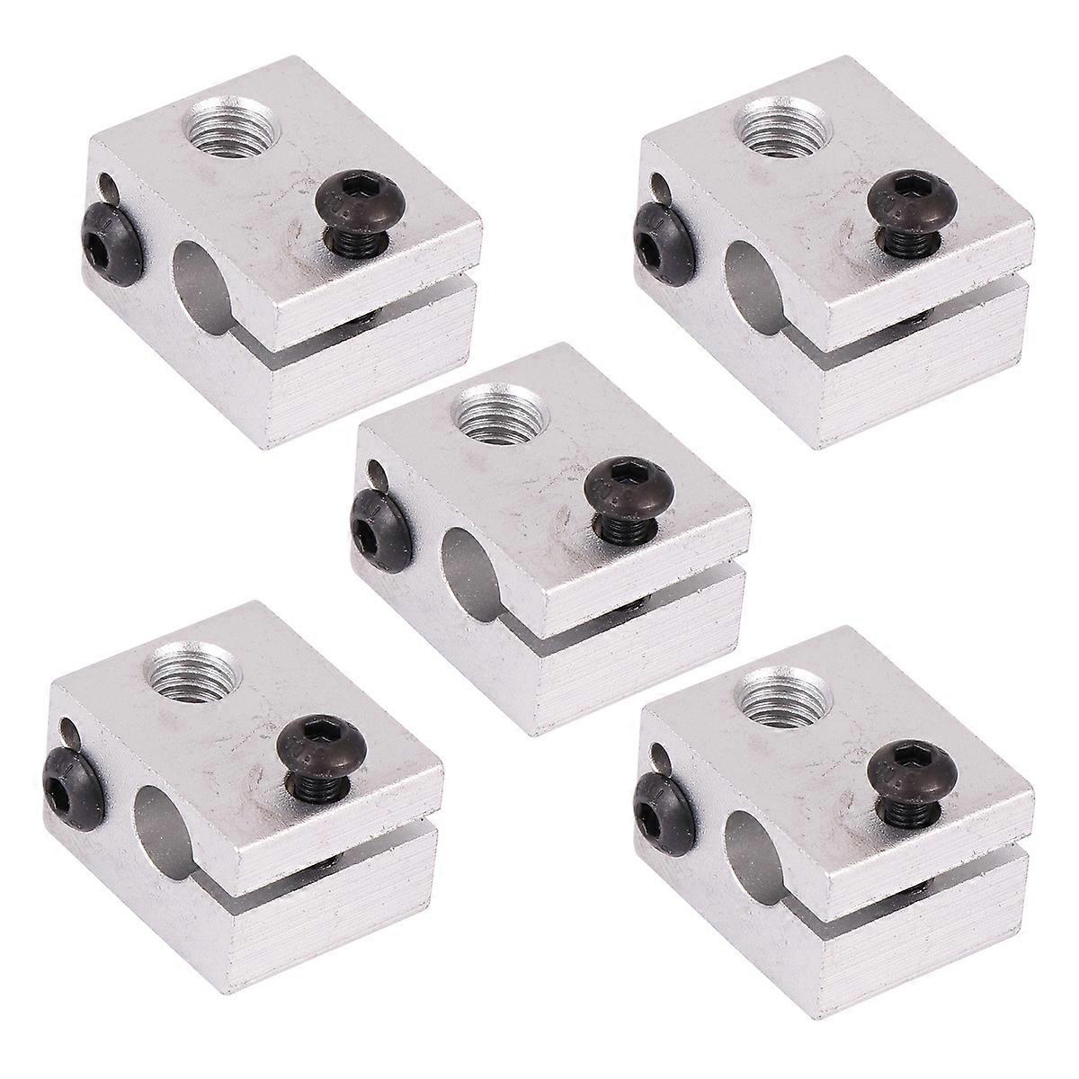 5pcs Aluminum Alloy Heater Block for Printer Hot End, High Temperature Resistant Heating Block Compatible with Extruder Heads for 3D Printers
