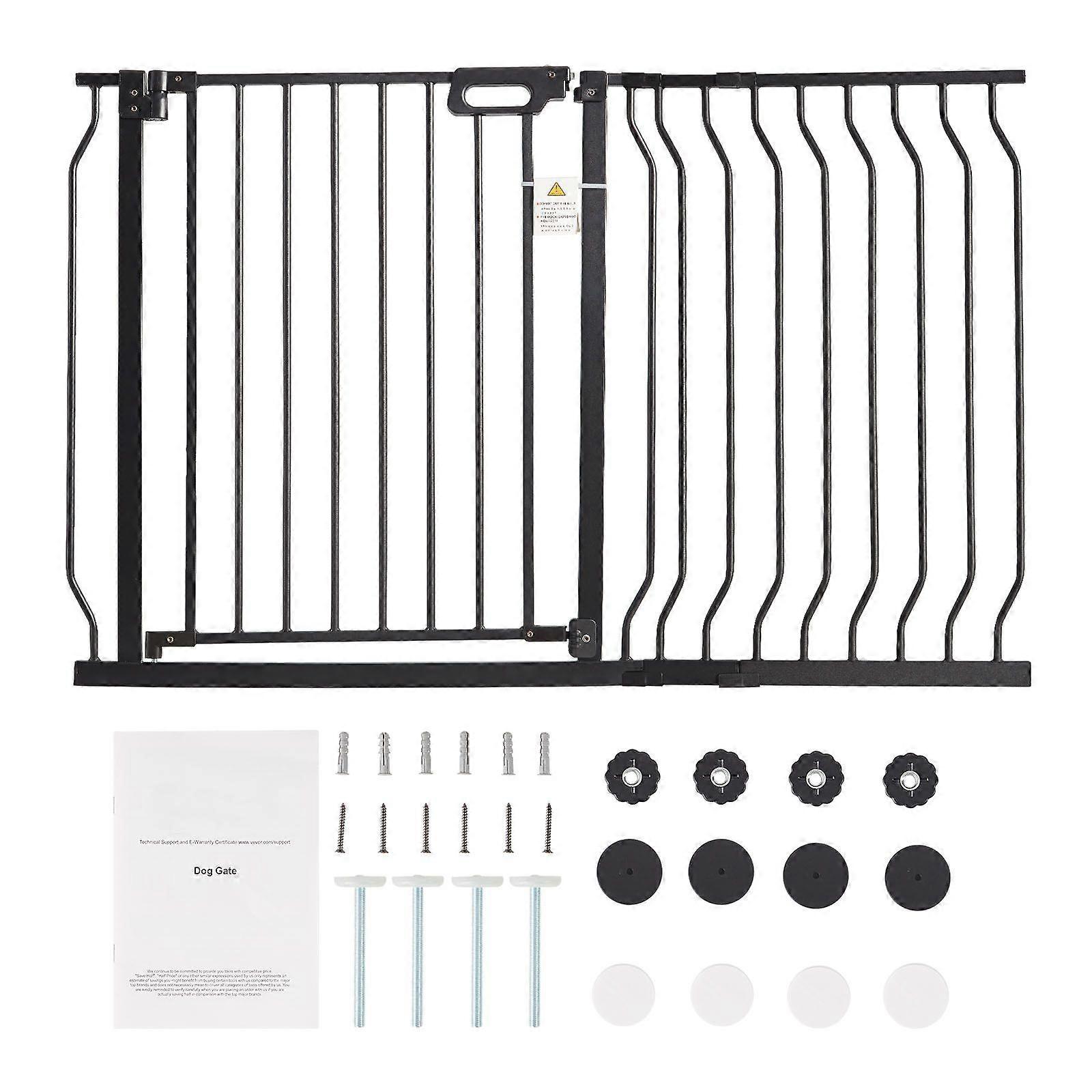 Vauvaportti, 29,5"-48,4" erittäin leveä, 30" korkea, koiraportti portaiden oviaukkoihin ja taloon, musta