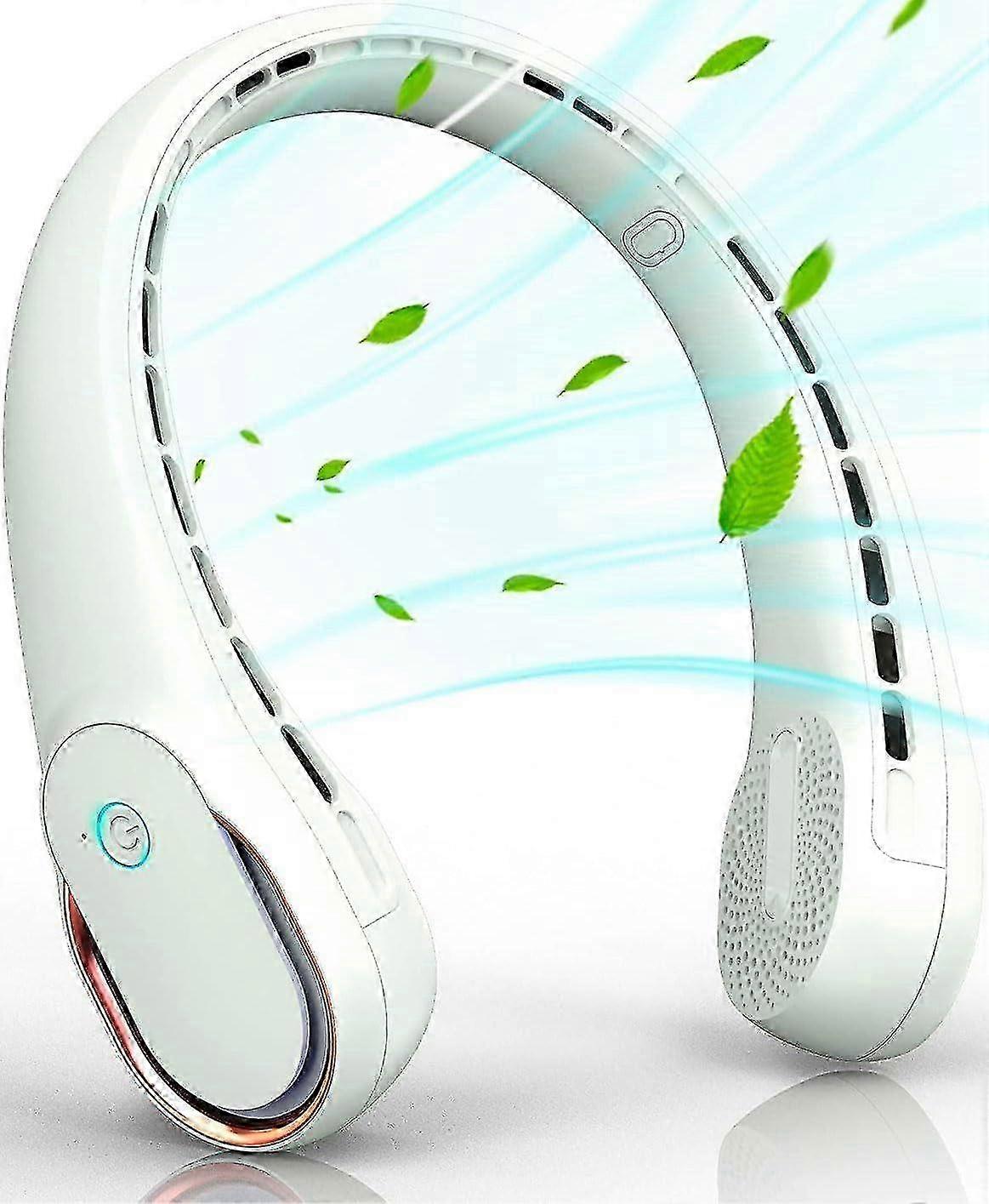 Neck Fan, Portable Fan with Strong Wind, Upgraded 5200mah, 360 Cooling, Quiet, Even Air Volume on Both Sides