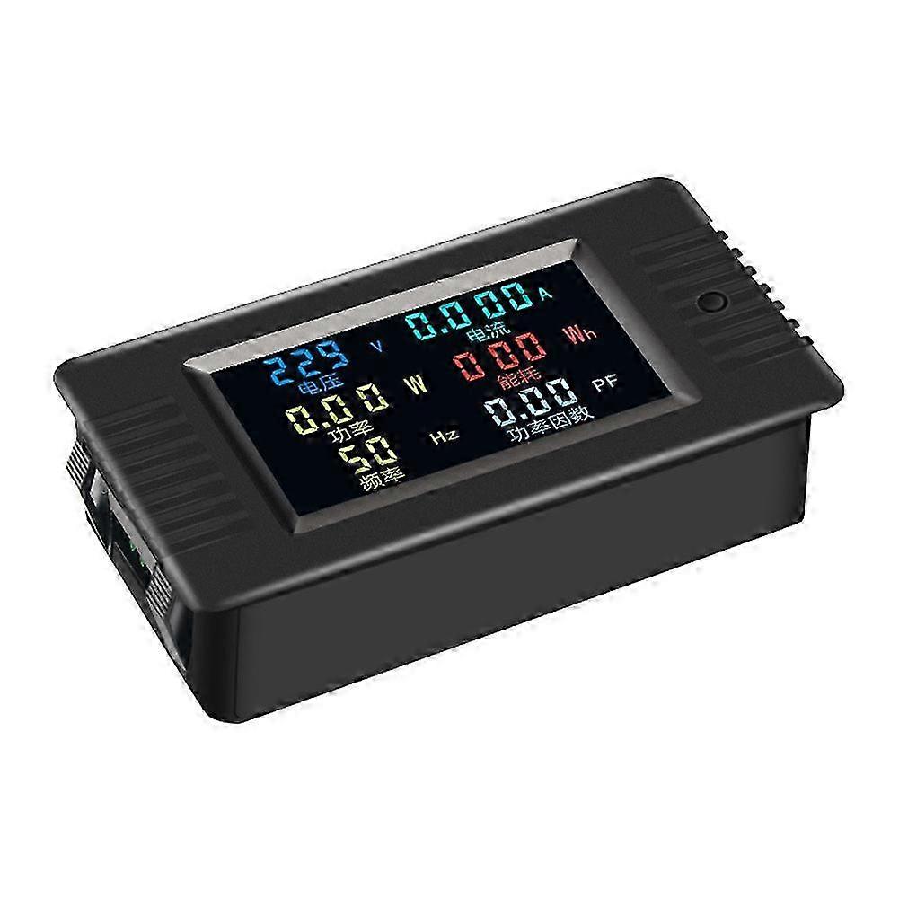 10A AC Smart Digital Voltage Current Power Energy Meter 6in1 Color LED Screen Single Phase Energy Meter