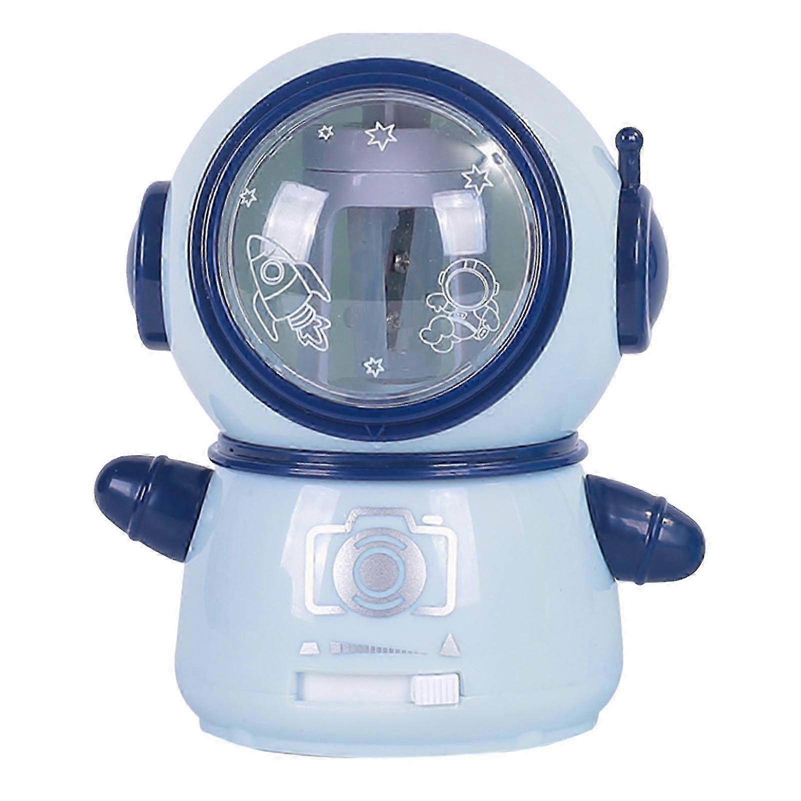 Cute Flexible Electric Pencil Sharpener for Classroom and Home in Light Blue