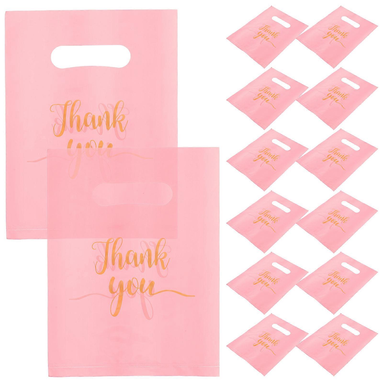 Thank You Bags For Business Small Present Bag Weddings Rectangular PE present Packaging 100Pcs