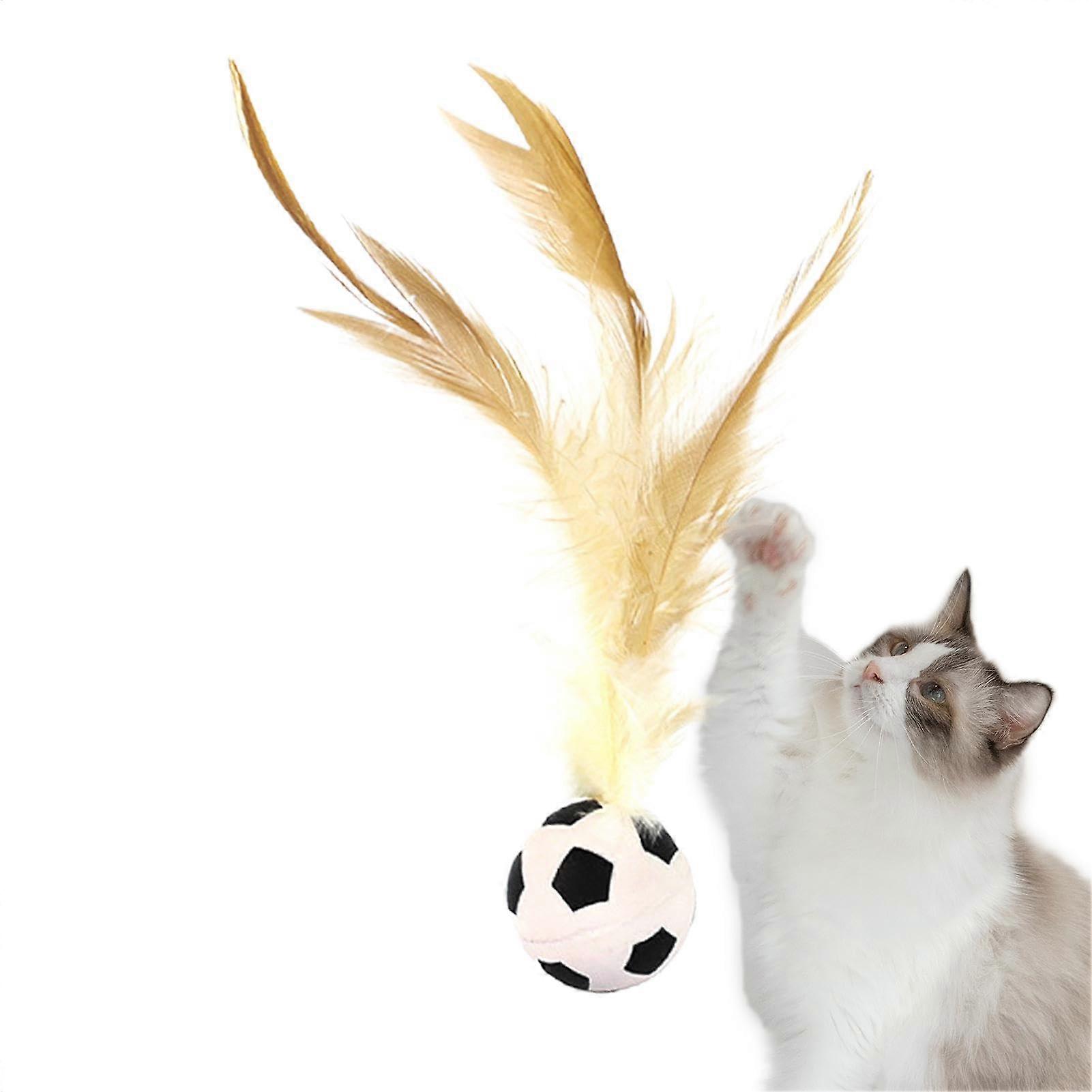 Kitten Balls Toy for Indoor Cats, Interactive Cat Toy Ball, Dog Chew Toy to Relieve Boredom, Pet Hunting Accessories Soccer (Elastic Ball)