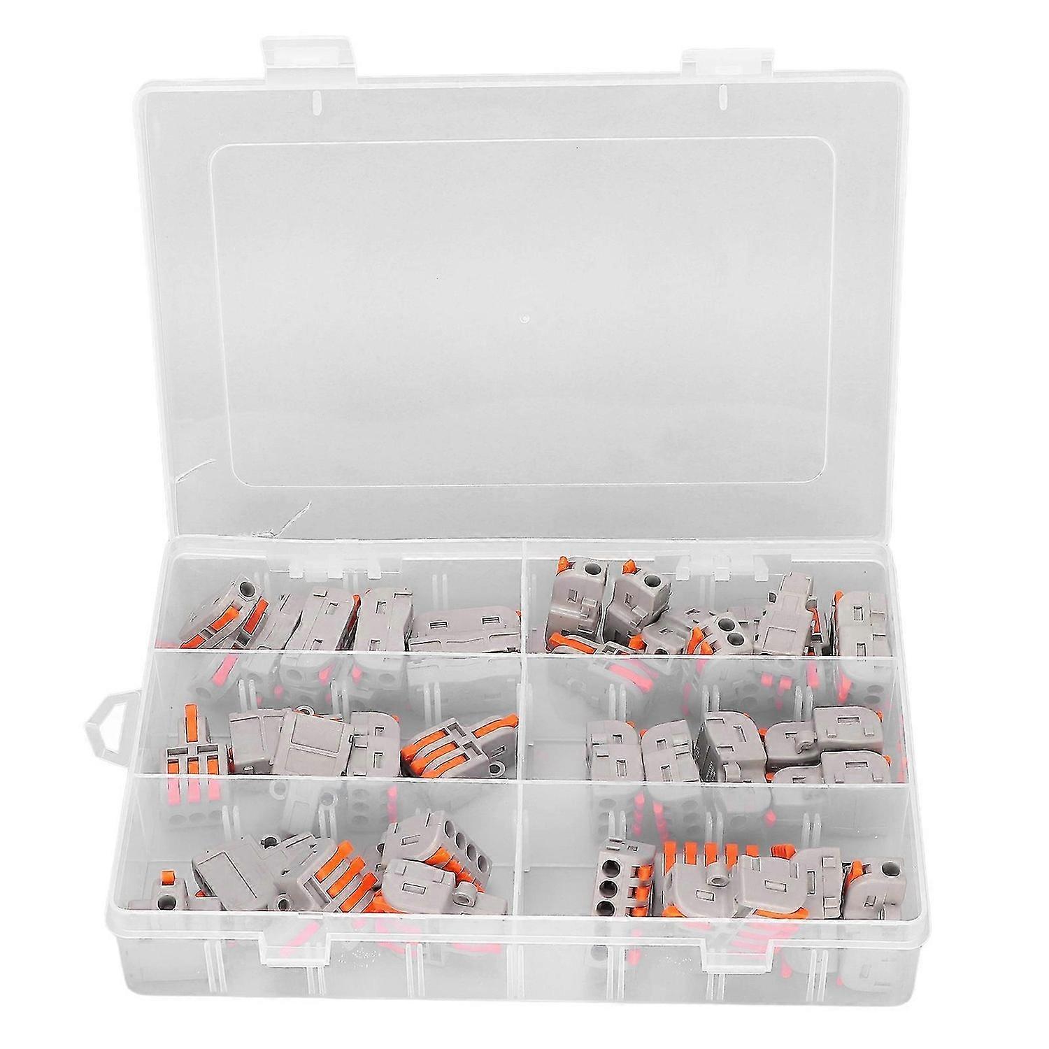 40Pcs Wire Conductor Connector Lever Splicing Terminal Set Kit for Socket Vehicle