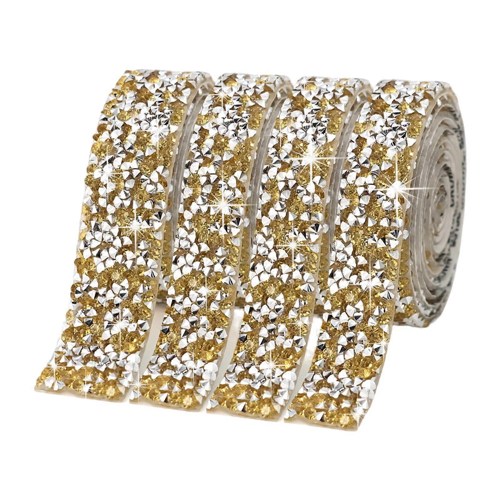 4-Piece Set Adhesive Transfer Rhinestones for Crafting, 1.5 cm Size, Bright Shine Strass for DIY Projects