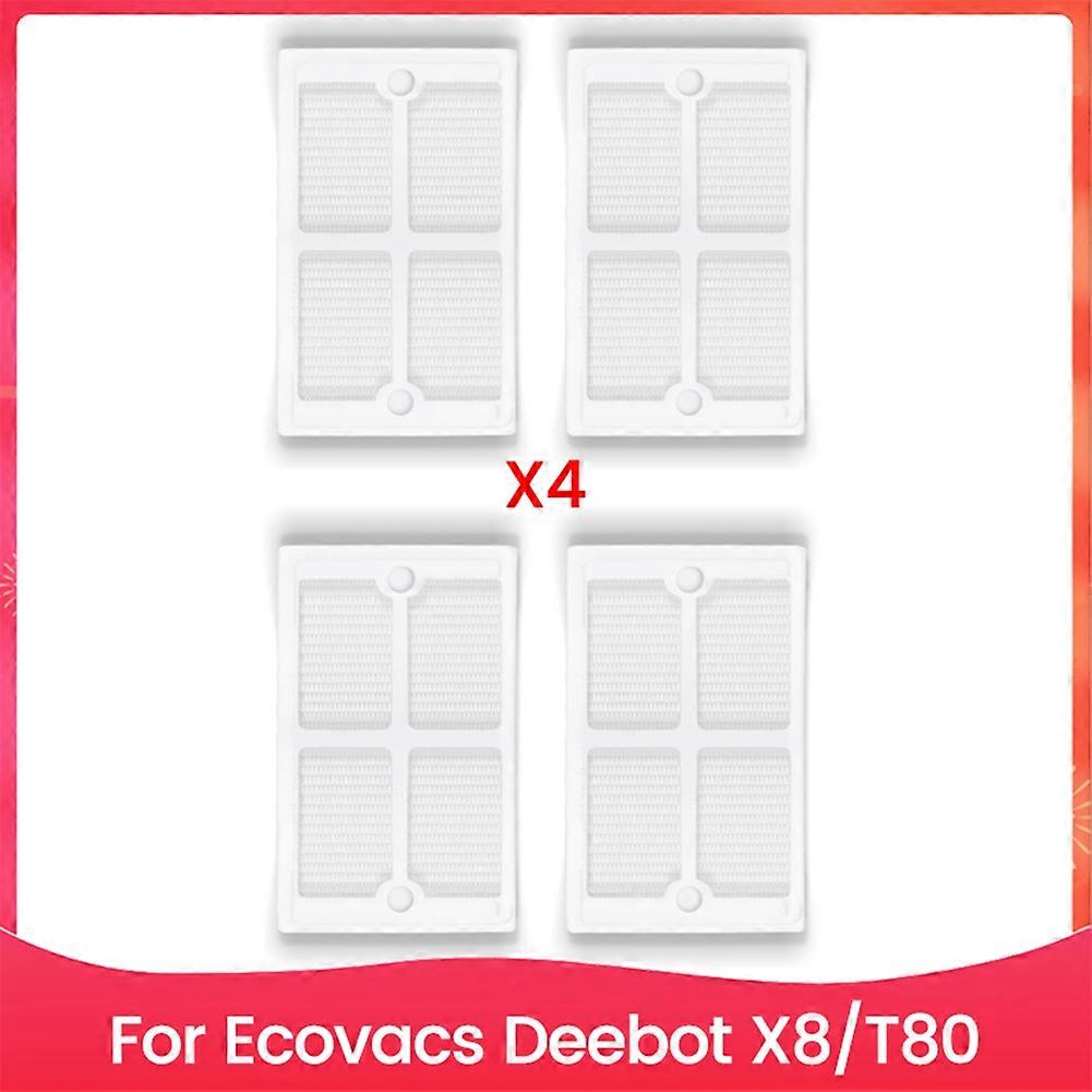 Vacuum Dust Box Filter for Ecovacs Deebot X8/T80 Replacement Parts Efficient Household Cleaning Accessories 4PCS