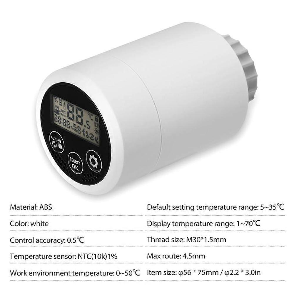 Intelligent Portable Radiator Programmable Controller Household Thermostat Temperature Regulating Valve ZigBee APP Remote Control