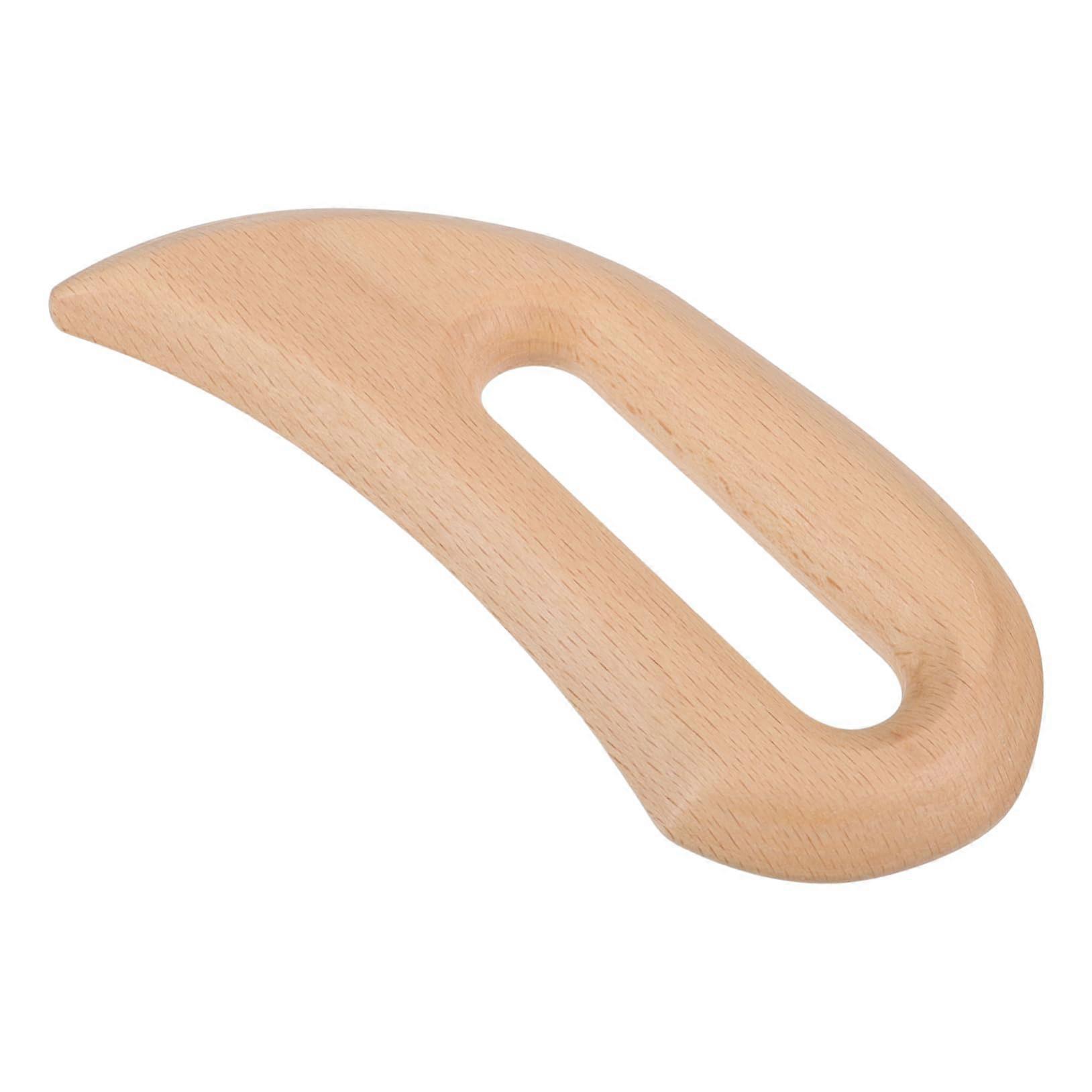 1 x Beech Wood Guasha Board, Practical Scraper Plate for Face and Body Massage, Massage Tool for Relieving Tension and Muscle Discomfort