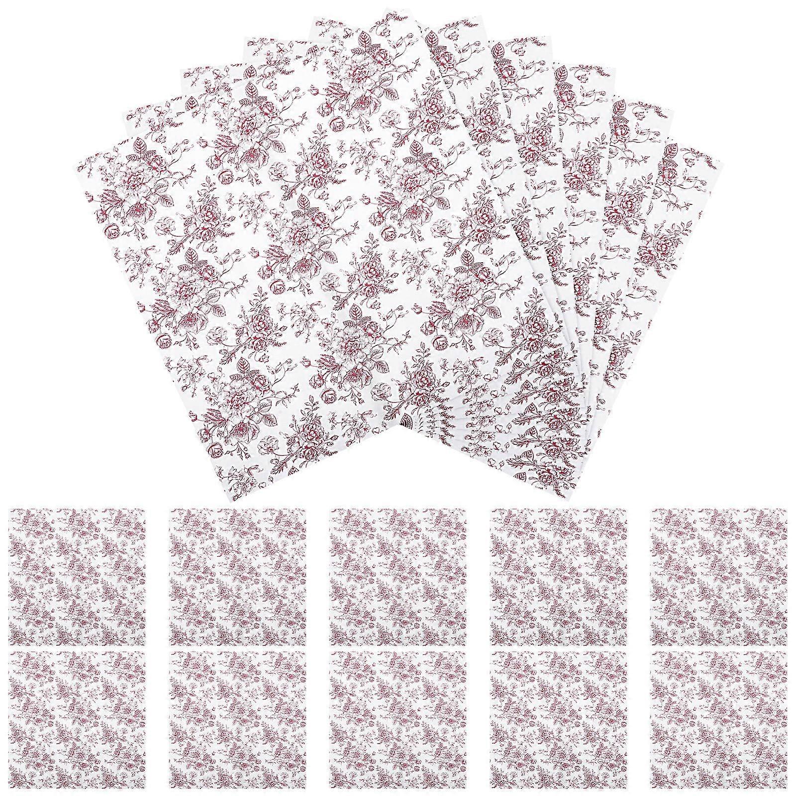 Bulk Wrapping Paper Chic Printed Flower Packaging 57x57cm DIY Cutting 20 Sheets