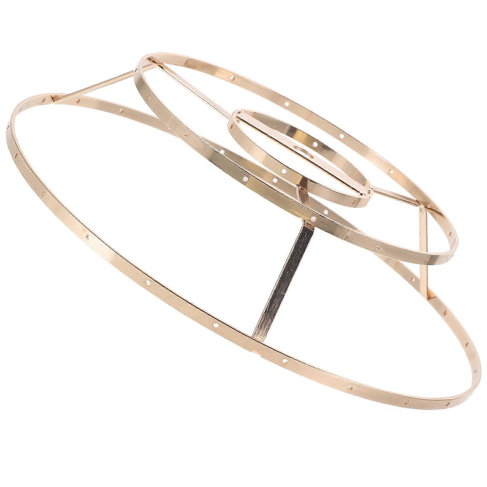 Pendant Lampshade Iron Lamp Shade Frame Office Cafe Support Round 9.8×9.8×2.2in 1Set