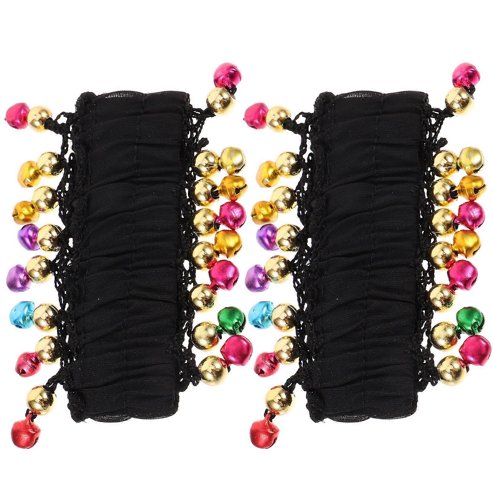 Belly Dancer Jewelry Dance Accessories Polyester Black Stage Performance Costume Accessory 1Pair