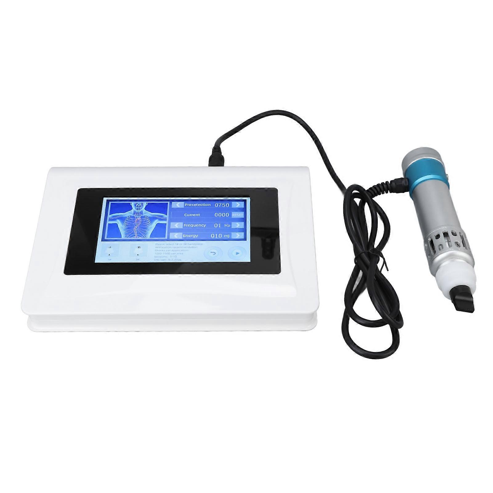 ED Shockwave Treatment Machine Stimulate Acupoints Improve Circulation Extracorporeal Therapy Device Blue Silver 100‑240V EU Plug