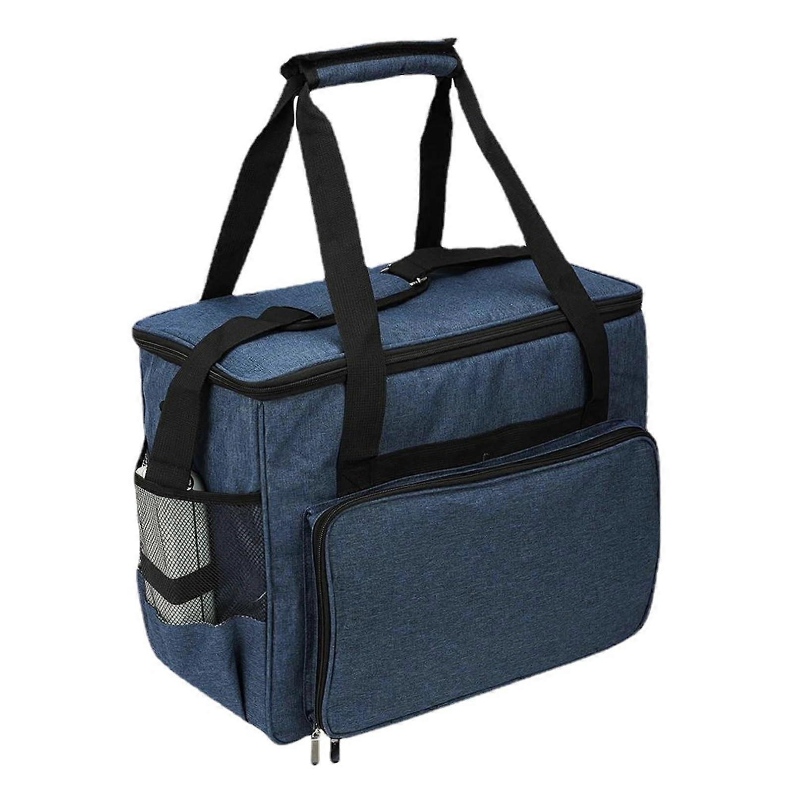 Sewing machine bag, case, travel bag for machine and accessories (Deep Blue)