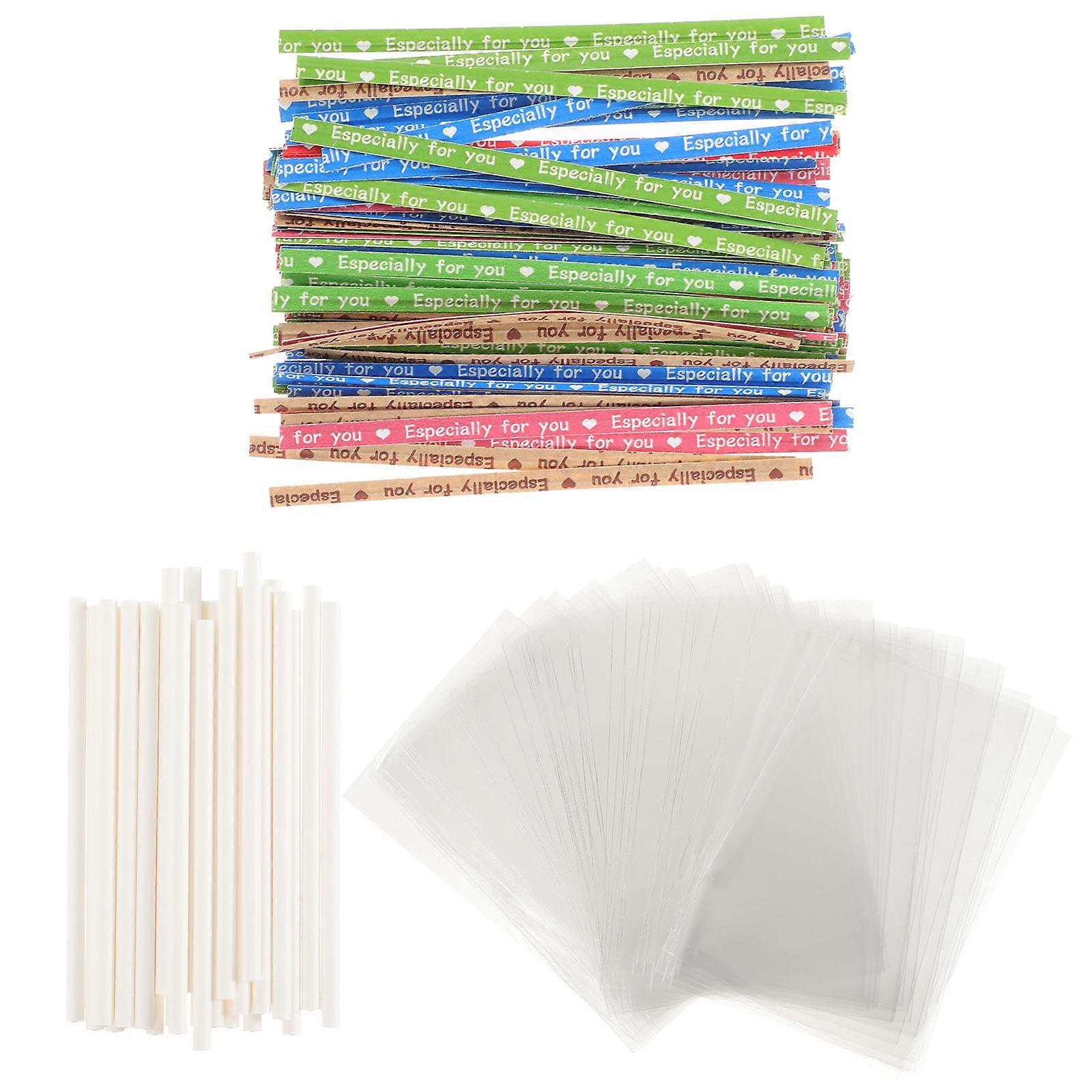Lollipop Sticks And Wrappers Kit Lollipop Bag For Festival DIY 1 Set