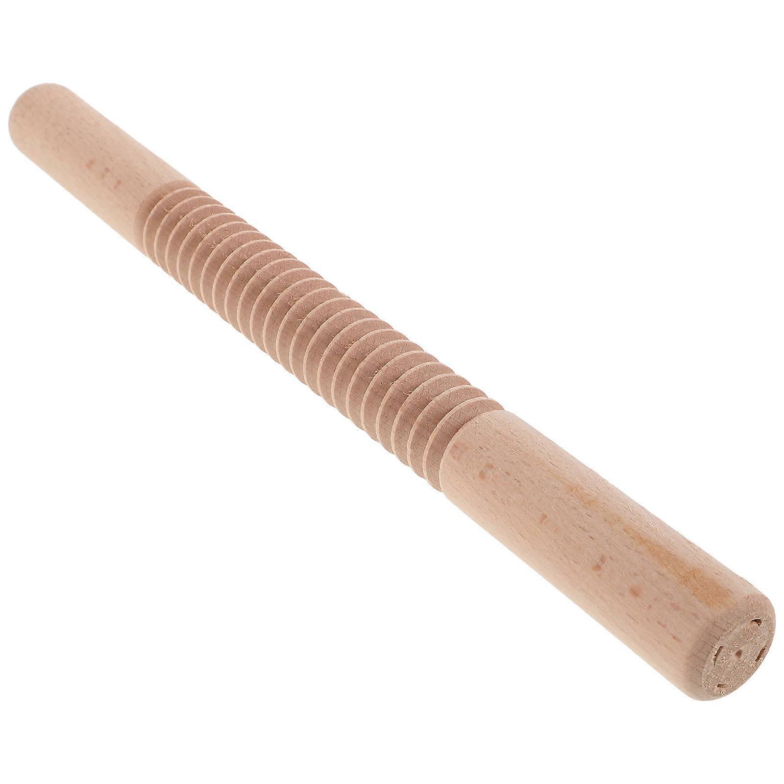 Mini Wood Rolling Pin Solid Wood Baking Tool Kitchen Non Stick Cylindrical Khaki 1Pcs