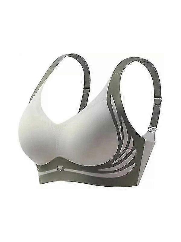 Women Adjustable V Neck No UnderwireLifting Anti-Sagging Wireless Push-up Bra -A