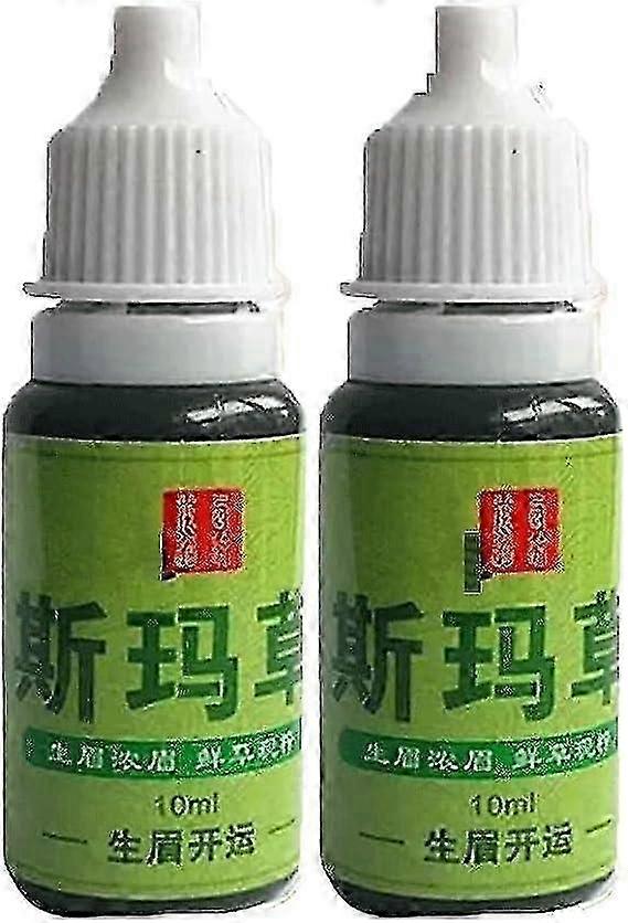 عصير عشبة أوسما النقي، سائل لنمو الشعر، نمو الحواجب وحظ سعيد، سيروم لنمو شعر الحواجب، عصا سحرية سوداء صغيرة