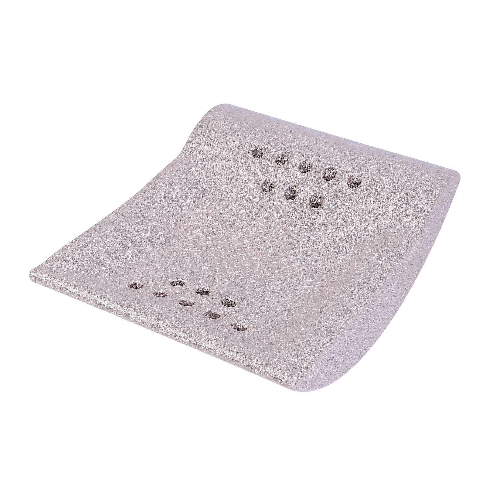 Lumbar Support Pillow Ergonomic Chiropractor EPP 4 Zones Orthopedic Back Cushion Beige