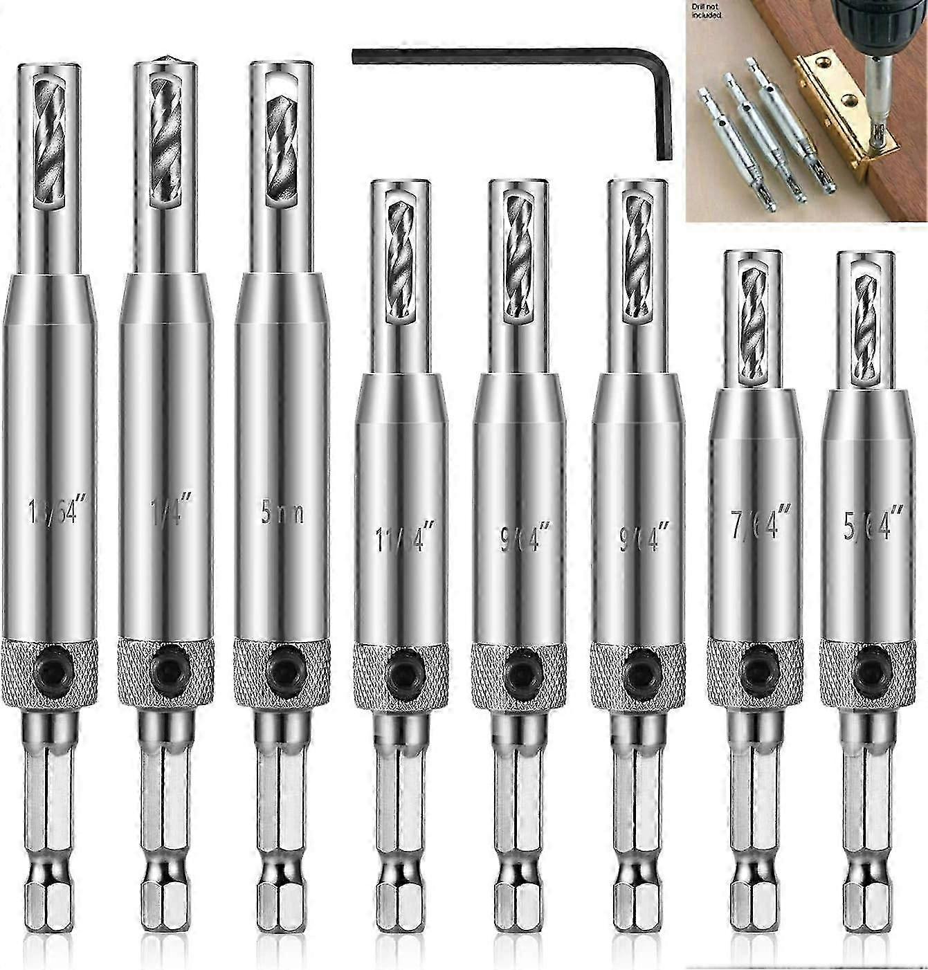 2025 Make It Snappy Tools Compatible Self Centering Hinge Drill Bit, Clic-Change System Ensures Quick Bit Replacement, Widespread Applications In