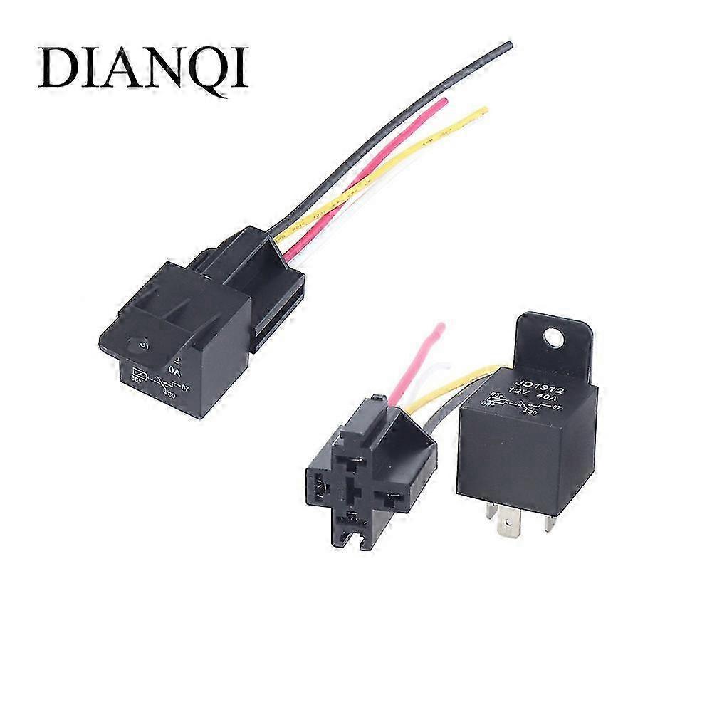 2025 4 Pin 5 Pin DC 12V/24V 40A Waterproof Car Relay Long Life Automotive Relays Normally Open DC 12V/24V Relay With Relay Socket