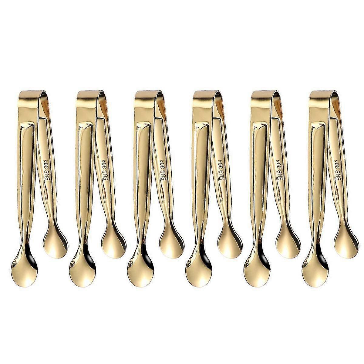 6 stk Mini tang til forretter, serveringsutstyr Små tang til servering av forretter Istang Sukker