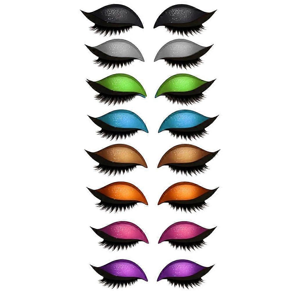 Independent Standing Lazy Person Eye Shadow Eyelash Patch Ensemble de 8 pièces