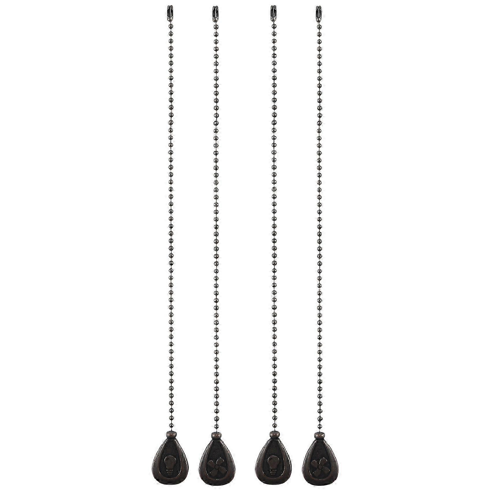 Ceiling Fan Pull Chains4pcs Bronze Extension Fan, Lamp Pull Chain Decorative Extender Ornament 12" Fan Chain Connector