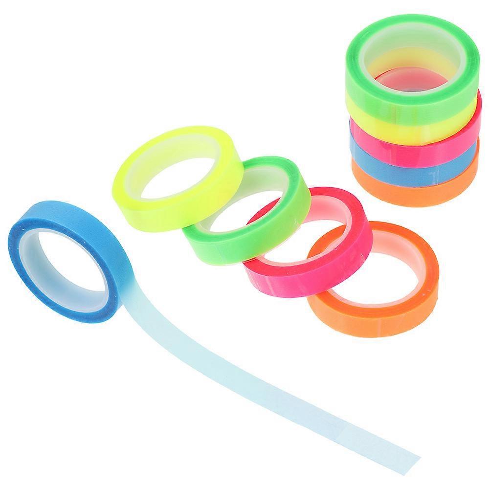 Transparent Sticky Tabs for Books with Assorted Colors PET Material Highlighter Tapes Removable 20 Rolls