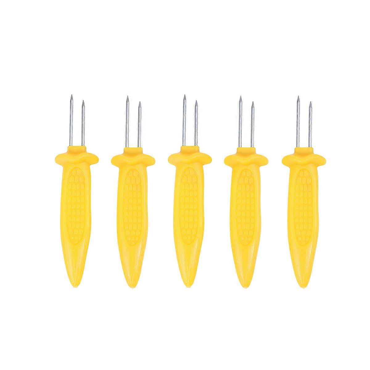 Grill Fork Stainless Steel Anti-scalding for Barbecue Equipment Camping 8x1.8x1.5cm 5Pcs