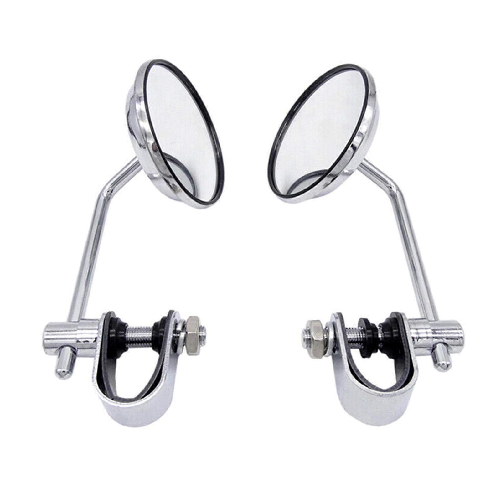 For 7/8" 22mm Bar End Bar End Rear Mirror Adjustable Motorcycles Scooters Rear View Mirror Side Reflector Mirror 1 Pair plating