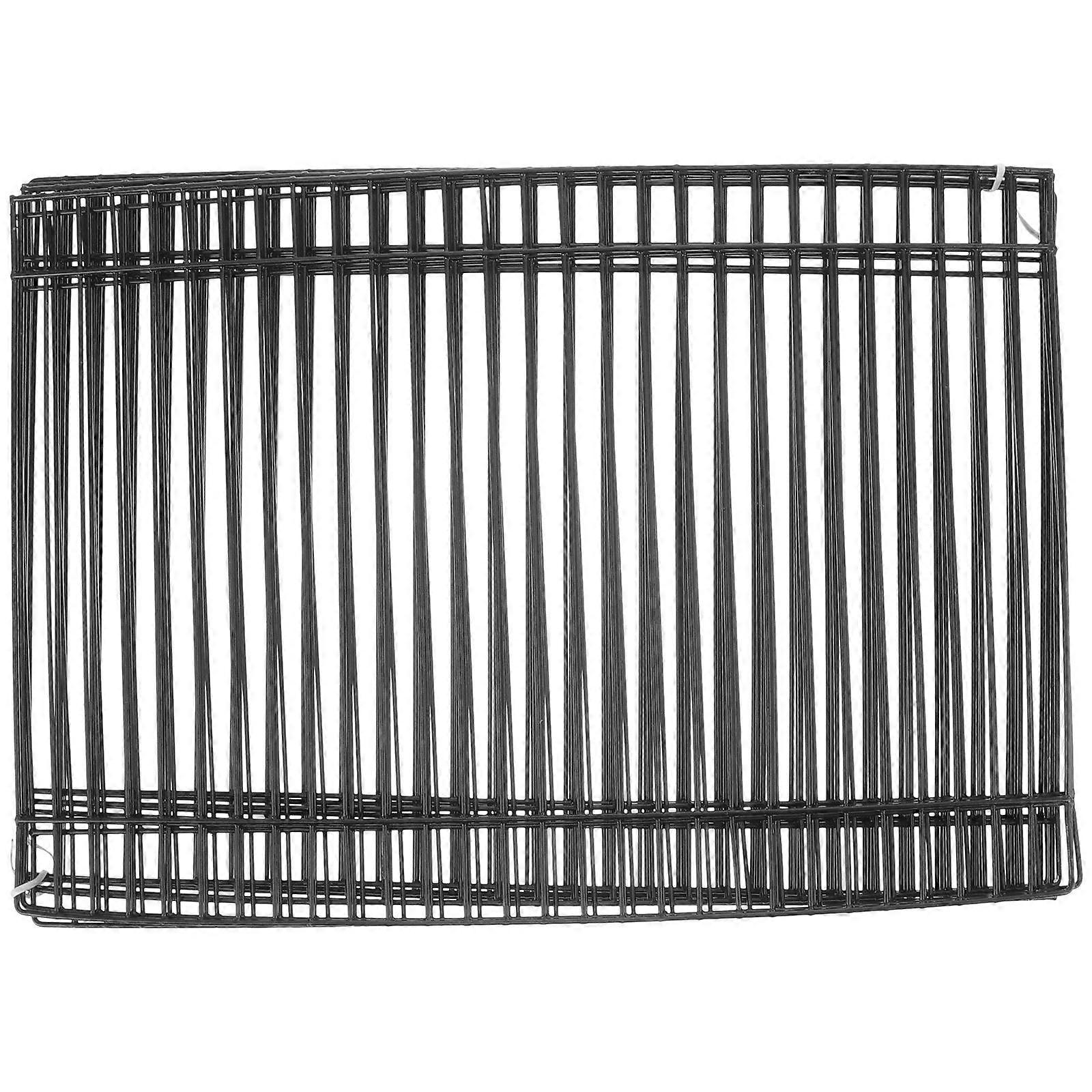 8pcs Portable Small Pet Playpen, Durable Metal Fence for Hamsters, Rabbits and Small Animals, Indoor Gate, Black