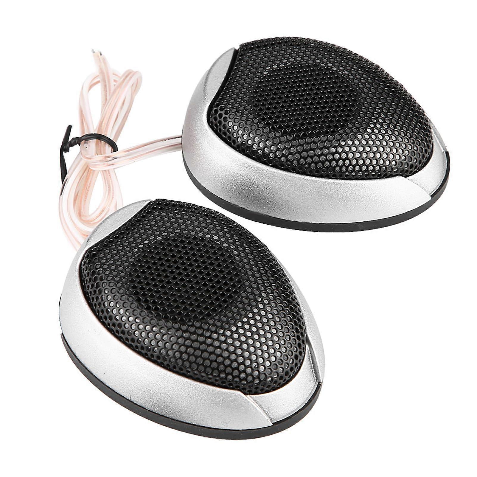 Portable 10W Mini Car Speaker O Round Stick On Car Speaker for Easy Installation (Silver)