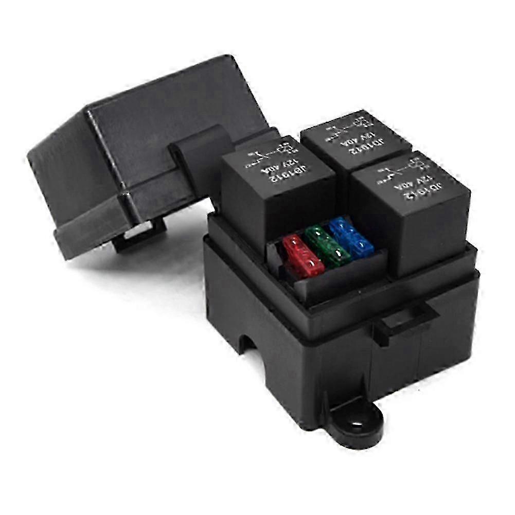 3 Way 4Pin Fuse Holder Relay Holder Circuit Standard ATO Blade hwy