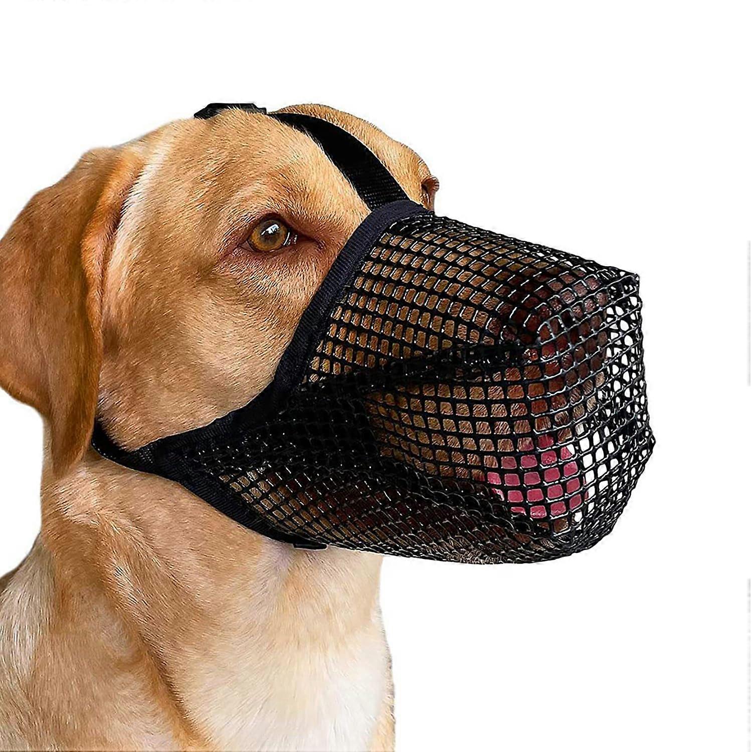Dog muzzle, Large dog muzzle, Breathable pet mask, Adjustable, Prevent chewing/eating/biting