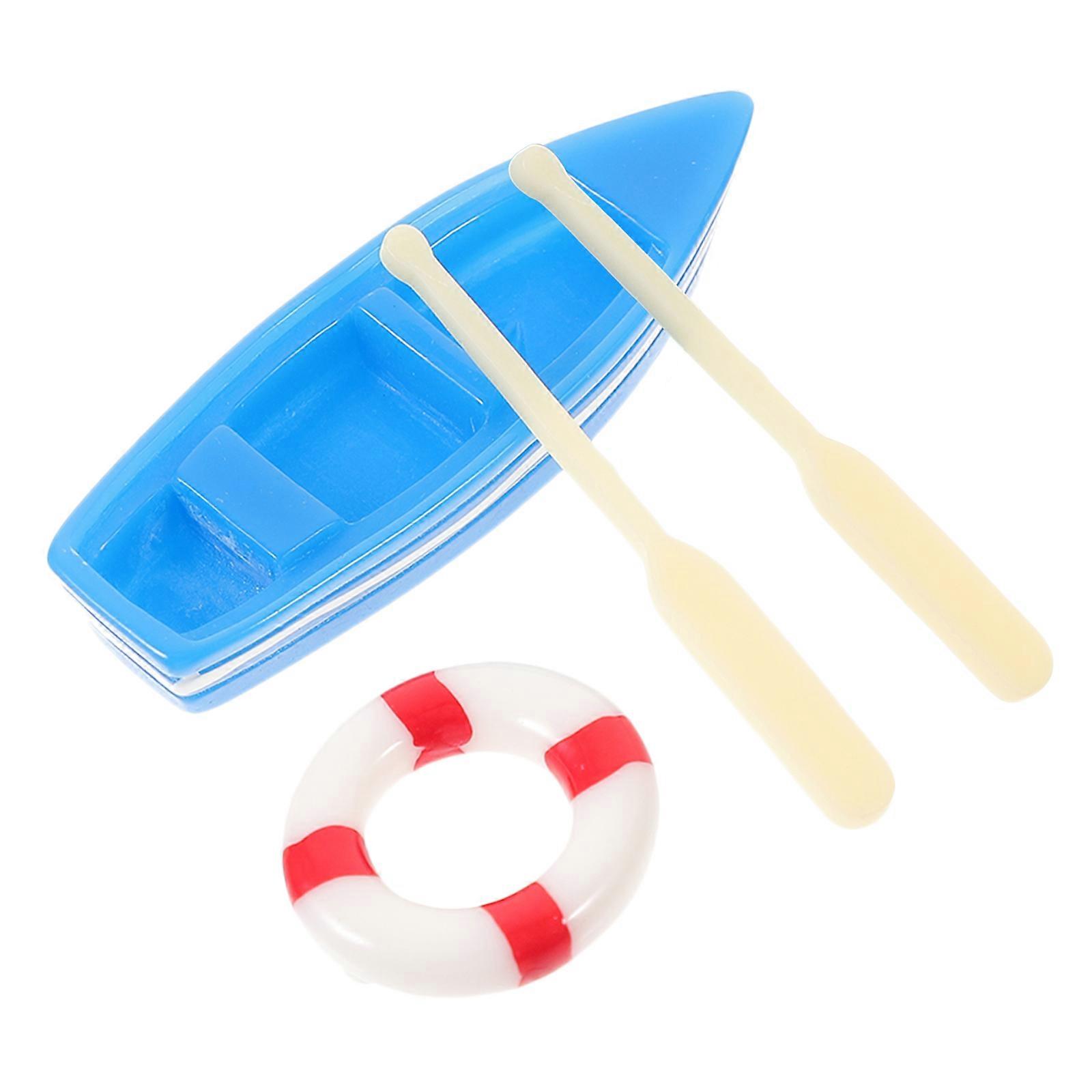Miniature Beach Boat with Paddles – DIY Garden Decoration for Fairy Gardens, Home Decor, and for Friends and Family