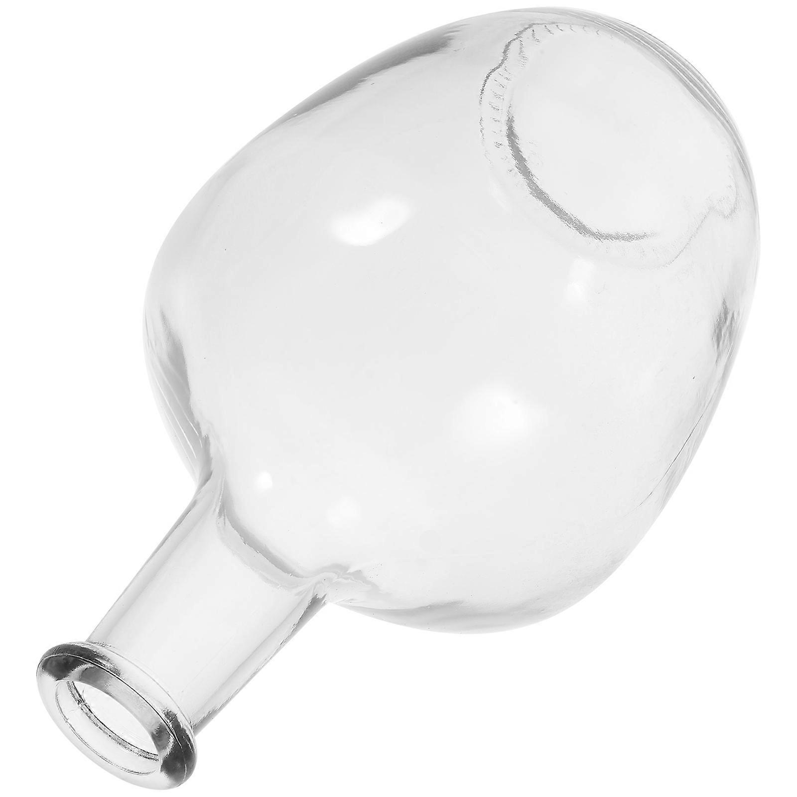 Retro Design Glass Planter Hydroponic Flower Bottle Flat Bottom Smooth Surface 25X15X15CM Household Users 1Set