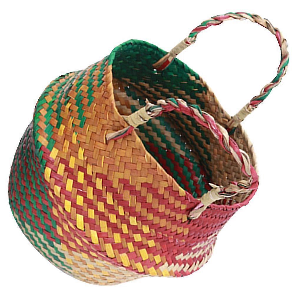 Wicker Laundry Basket Multi Stable Base Design Simple Woven Basket for Storage Use