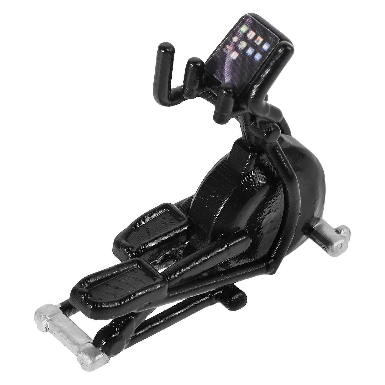 Dollhouse Gym Equipment Elliptical Machine Scene Decor Miniature Sports Accessories Ideal For Diy Projects Home Environment 1Pack