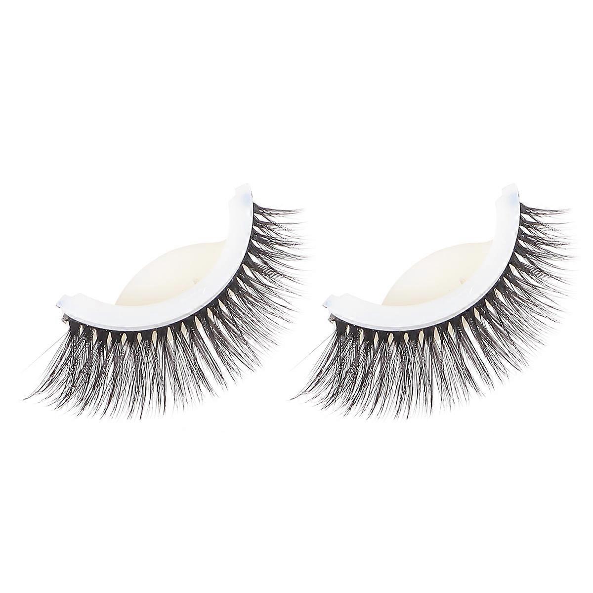 Natural Reusable SelfAdhesive False Eyelashes for Makeup Use Black Plastic Suitable for Party or Daily