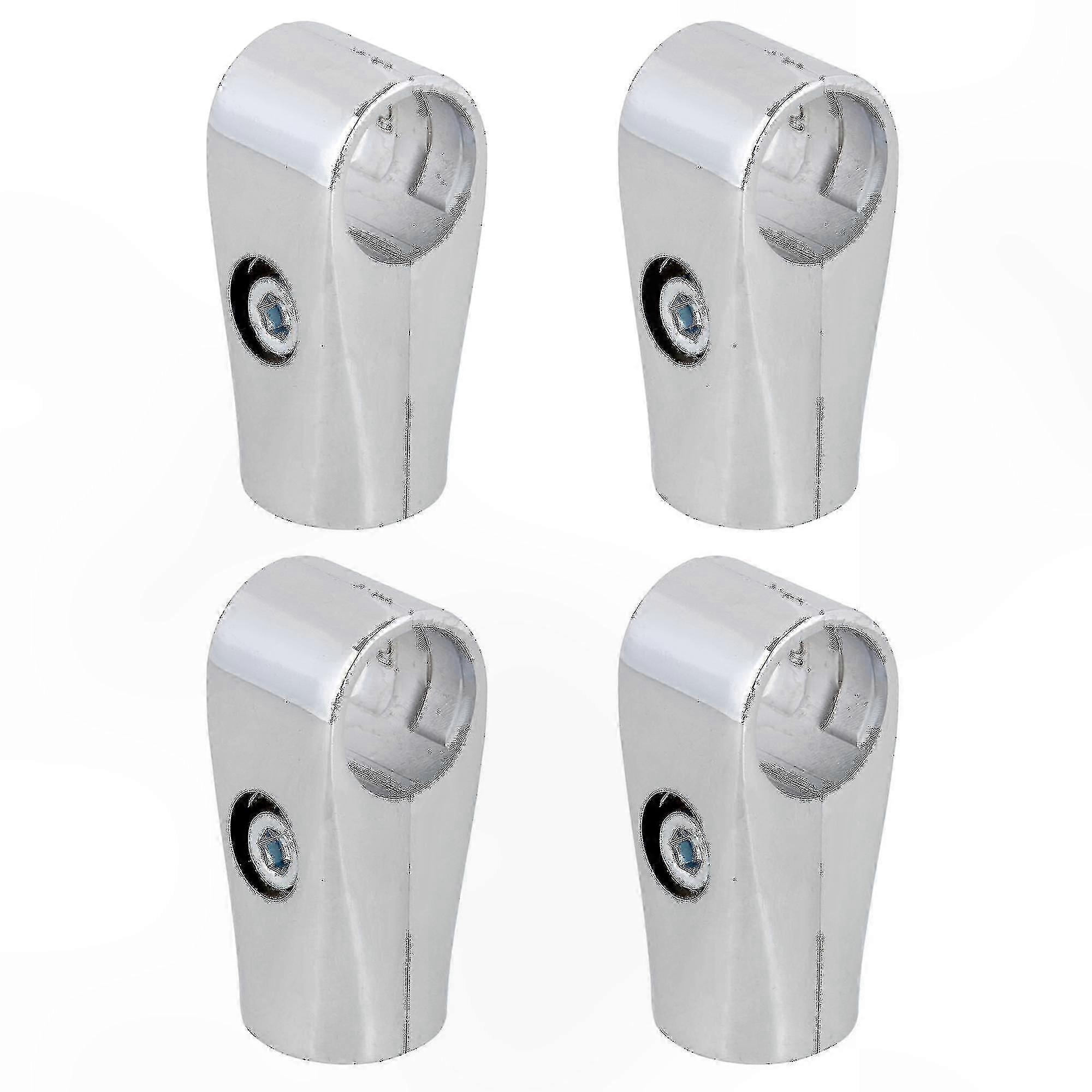4 Pack Two-Way Pipe Connector Fittings for Drying Rack 25mm Metal