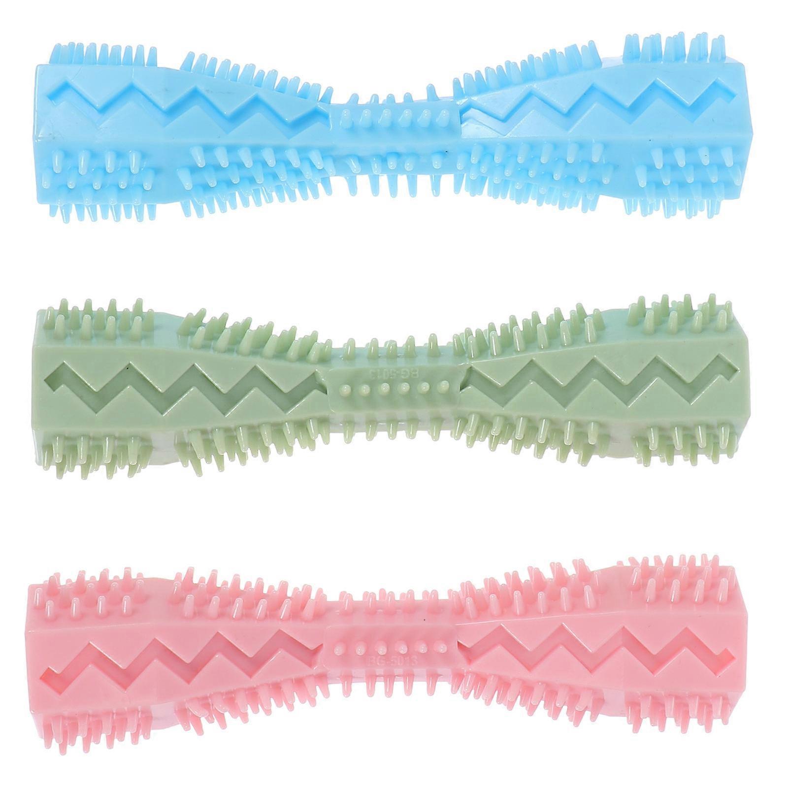 Dog Chewing Toys Pet Plaything Interactive Play Blue 5.5×1.2×1.2in 3Set