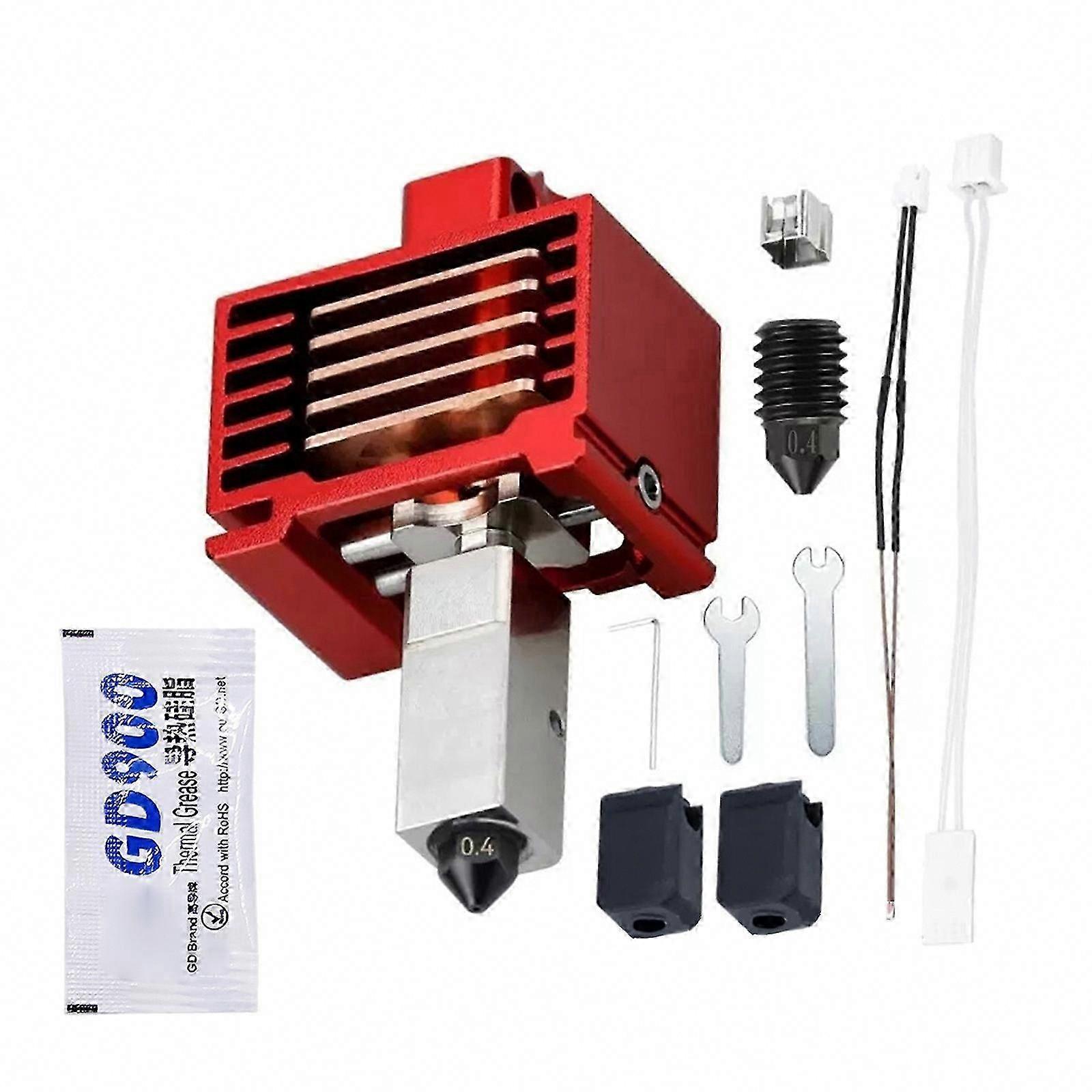 Hotend-Düsen Verbesserte Hotend-Düsen aus gehärtetem Stahl Extrusionskopf Bimetall Beheizter Block für X1C / P1P 3D-Drucker