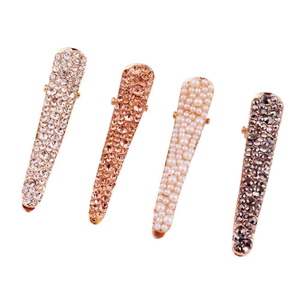 מגוון קליפים צבעוניים של ריינסטון לאביזרי שיער מסוגננים לנשים ל-8 יחידות