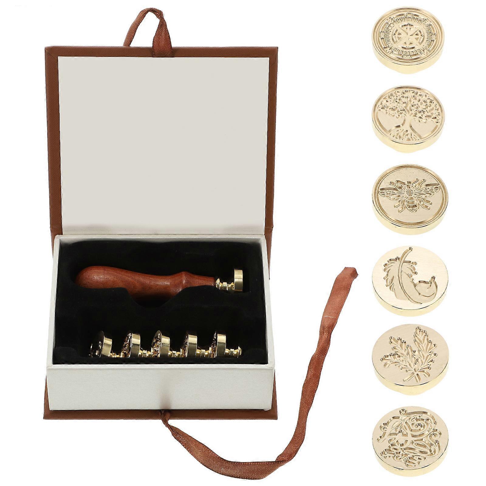 Adorable Retro Style Copper Stamp Set for Decoration and DIY Accessories 1 Set