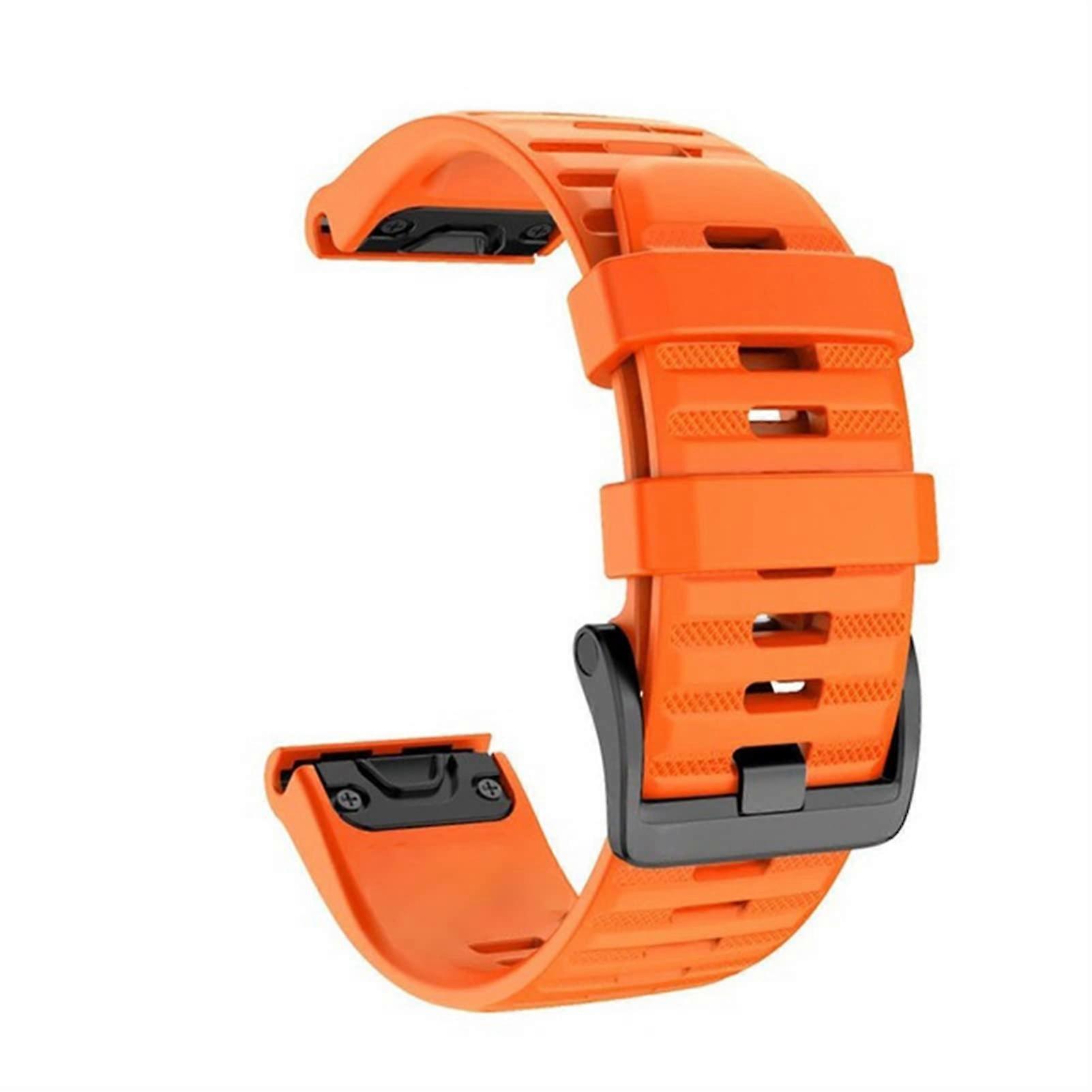 Silicone Quick Release Watch Strap for Garmin Fenix 7 7X 7S Watch Easyfit Wrist Band Orange 22mm Fenix 7